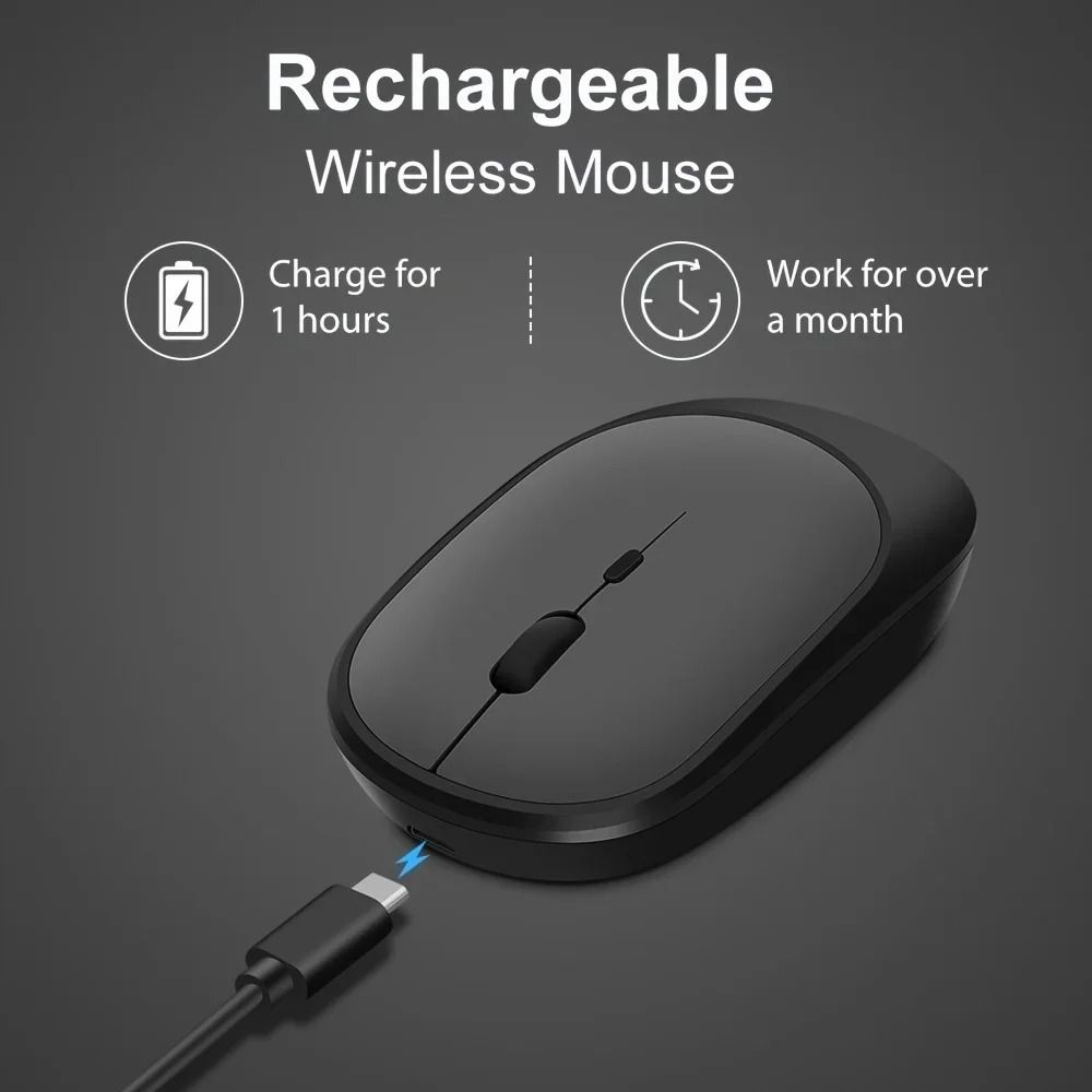 2.4G+Bluetooth 5.0  Wireless Rechargeable Mouses USB Optical Rechargeable Mice for Computer Laptop PC Macbook Mice Gaming Mouse Game 1600DPI