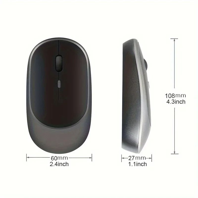 2.4G+Bluetooth 5.0  Wireless Rechargeable Mouses USB Optical Rechargeable Mice for Computer Laptop PC Macbook Mice Gaming Mouse Game 1600DPI