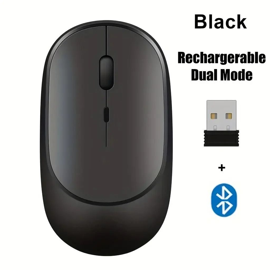 2.4G+Bluetooth 5.0  Wireless Rechargeable Mouses USB Optical Rechargeable Mice for Computer Laptop PC Macbook Mice Gaming Mouse Game 1600DPI