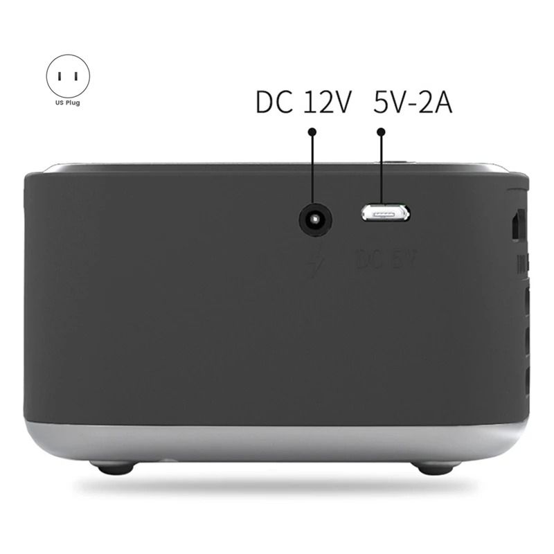 Portable Mini LED Projector 320x240 Pixels 600Lumens Projector Home Media Player Built-in Speaker