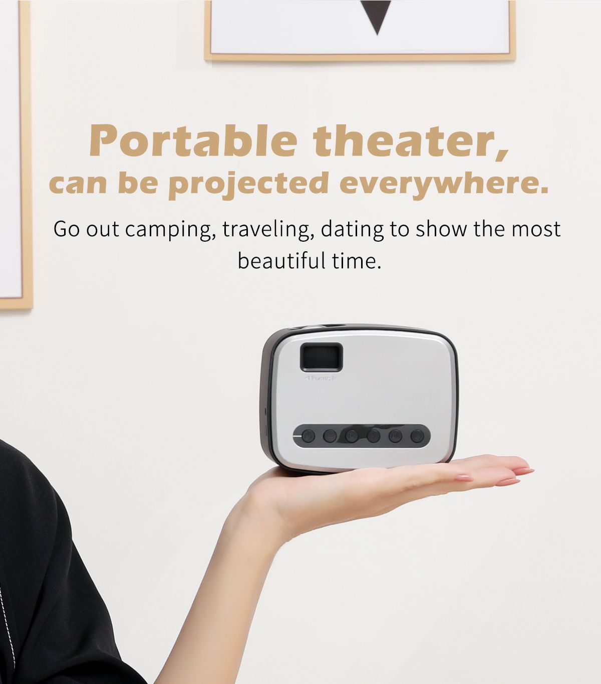 Portable Mini LED Projector 320x240 Pixels 600Lumens Projector Home Media Player Built-in Speaker