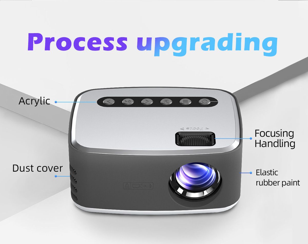 Portable Mini LED Projector 320x240 Pixels 600Lumens Projector Home Media Player Built-in Speaker