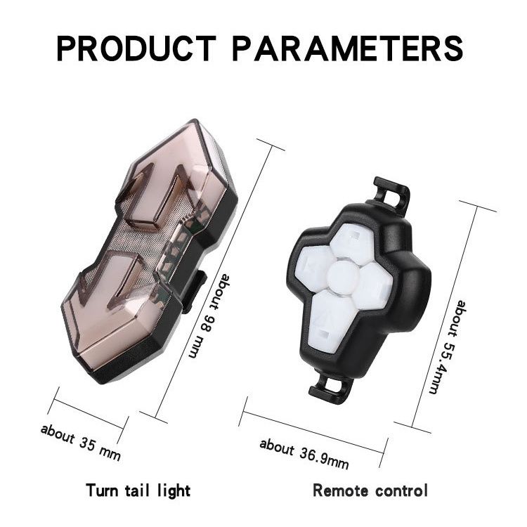 Smart Wireless Bicycle Turn Signal Light 5 Modes Rechargeable Bike Rear Lamps Outdoor Security Cycling Waterproof Warning Tail Lights