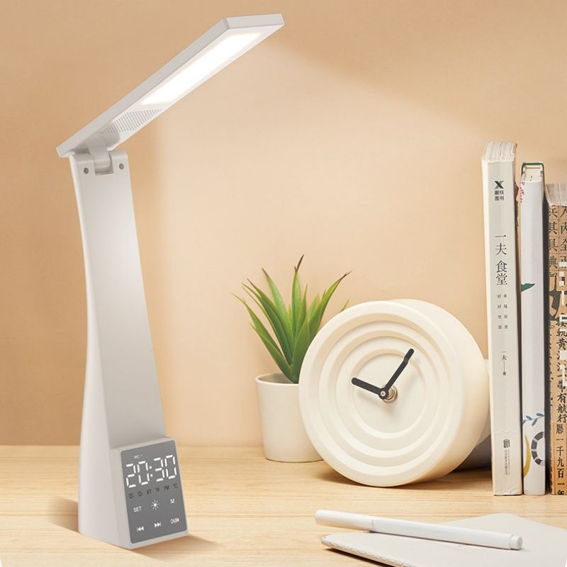 4 In 1 Multifunctional Bluetooth Speaker Desk Lamp Household Eye Protection Lamps with Alarm Clock