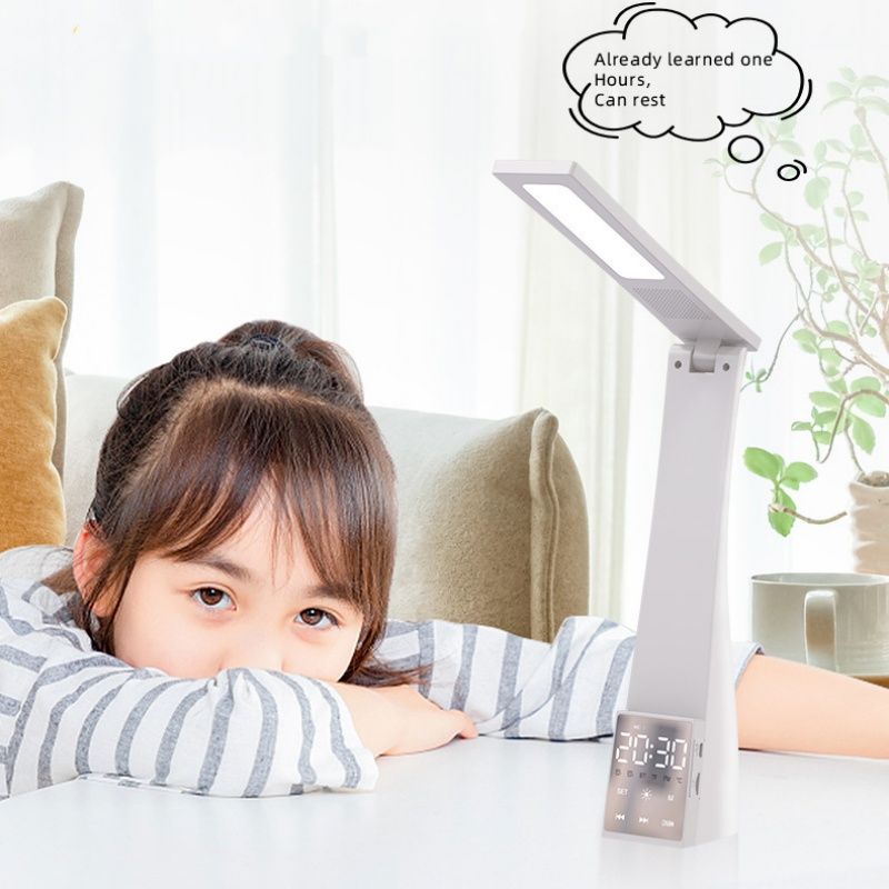 4 In 1 Multifunctional Bluetooth Speaker Desk Lamp Household Eye Protection Lamps with Alarm Clock