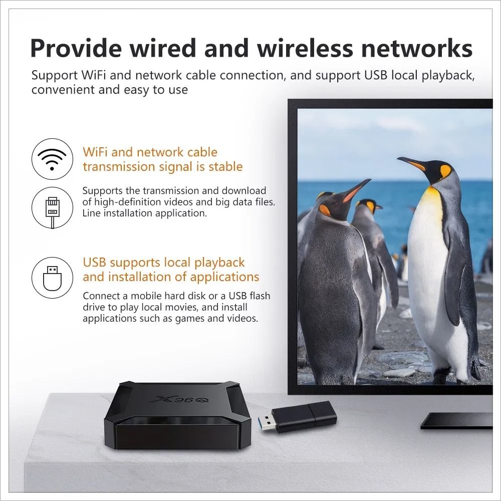 X96Q 2GB 16GB Android 10.0 Smart TV Box Allwinner H313 Quad Core 4K 2.4G Wifi Google Player Youtube X96 Set Top Box
