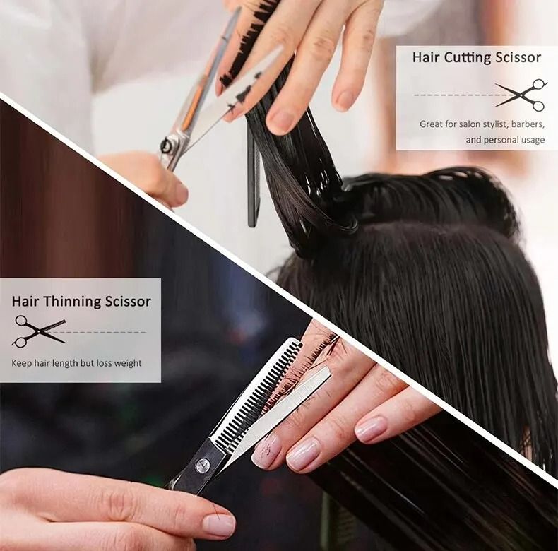 Hairdressing Scissors Stainless Steel Professional Hairdressing Scissors Cutting Thinning Scissors Barber Shear Home Salon