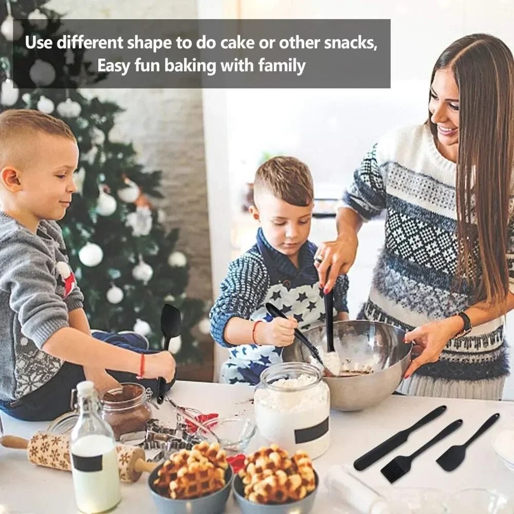 7 Pieces Silicone Spatula Set Food Grade Non Stick Heat Resistant Spatulas Turner for Cooking Baking Mixing Bakeware Tools Cooking Utensils