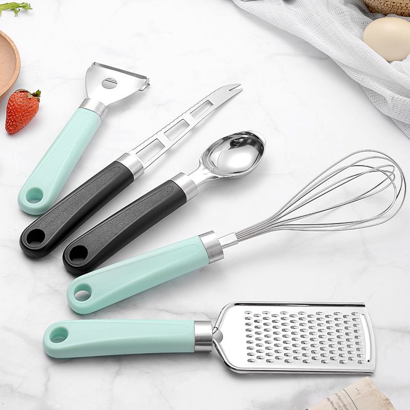 9Pcs Cooking Utensils Set With Wooden Handle Can Opener Baking Set Cooking Tool Kitchenware Pizza Peeler Cheese Knife Kitchen Gadget