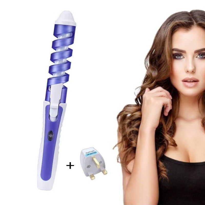 Hair Curling Iron Hair Styling Tools+UK Plug  Blue