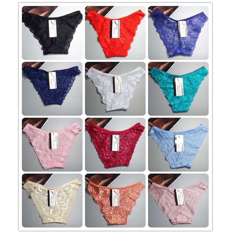 6pcs Women Lace Panties Sexy Underwear Briefs Women' s Lingerie Lightweight Soft Lace Panties
