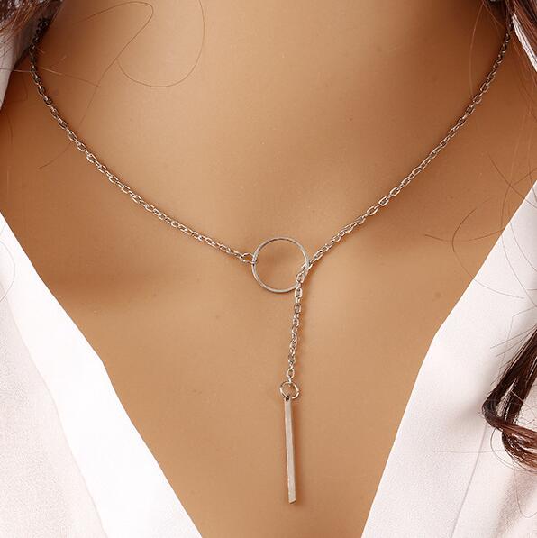 HN Brand-1 pcs  New Beautiful  Women Jewellery Gift Simple simple chain metal ring short necklace choker