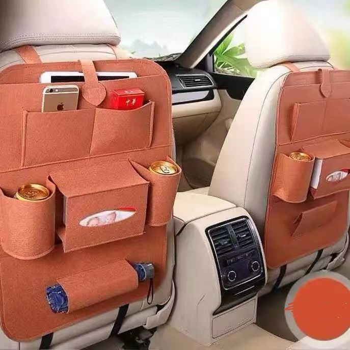 Car Seat Back Storage Bag Organizer Antikick Dustproof Car Universal Multifunctional Car Interior Decoration Storage Bag Storage Container Bottles Tissue Box 1pcs