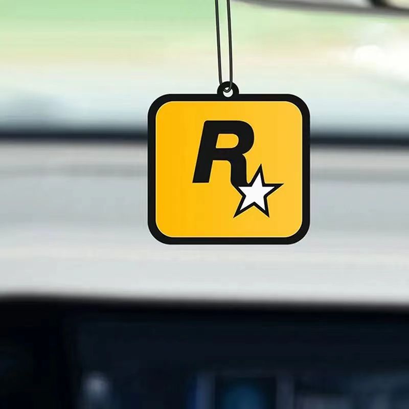 Car Fragrance R Star Pendant Air Freshener Car Rear View Hanging Long-Lasting Aromatherapy Fragrance Tablets Car Deodorization