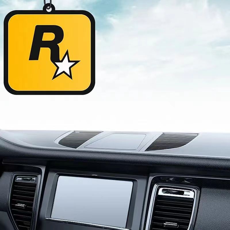 Car Fragrance R Star Pendant Air Freshener Car Rear View Hanging Long-Lasting Aromatherapy Fragrance Tablets Car Deodorization