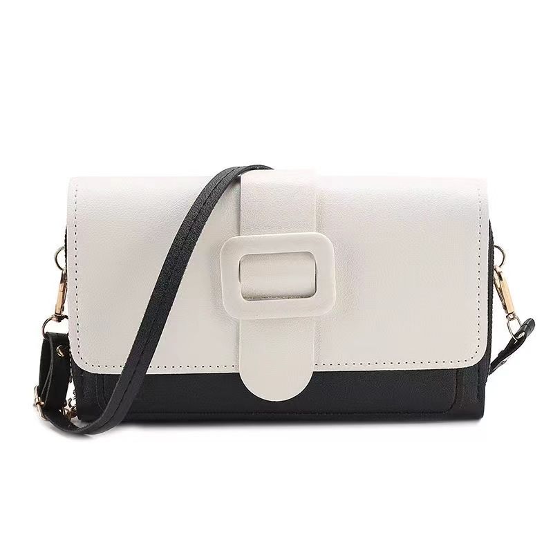 Fashionable Color Blocking Single Shoulder Crossbody Bag Mobile Phone Bag Cover Sty Ladies Wallet Women's Small Square Bag Large Capacity Shoulder Bag Fashion PU Leather Coin Purse Handbag