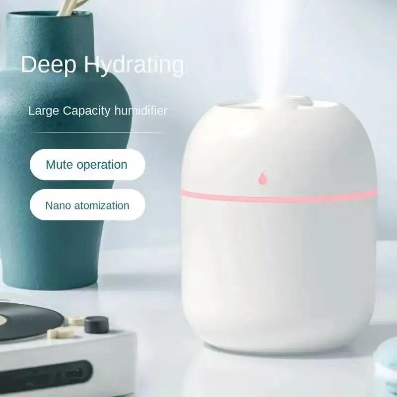 220ML USB Mini Air Humidifier Aroma Essential Oil Diffuser For Home Car Ultrasonic Mute Mist Maker Diffuser with LED Color Lamp Portable Water Drop Humidifier