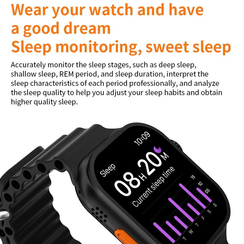 Watch 9 Ultra Smart Watch 49mm NFC GPS Track Bluetooth Call BT Music Games Wireless Charging Smartwatch