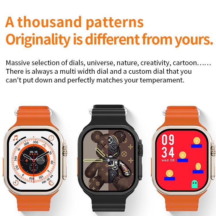 Watch 9 Ultra Smart Watch 49mm NFC GPS Track Bluetooth Call BT Music Games Wireless Charging Smartwatch