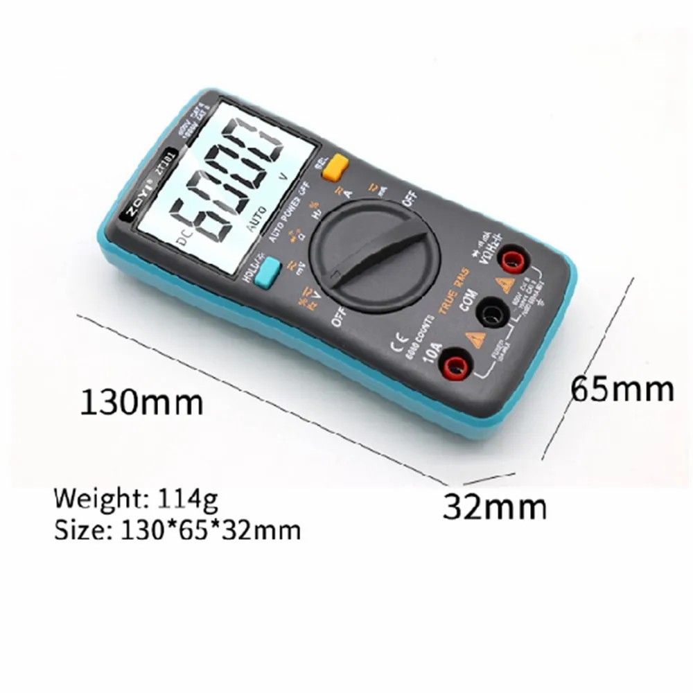 Digital Multimeter 6000 counts Backlight AC/DC Ammeter Voltmeter Ohm Portable Meter voltage meter