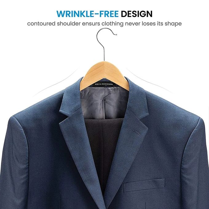 Smooth wrinkle free Ba,boo wooden clothe hangers