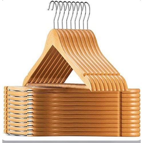 Smooth wrinkle free Ba,boo wooden clothe hangers