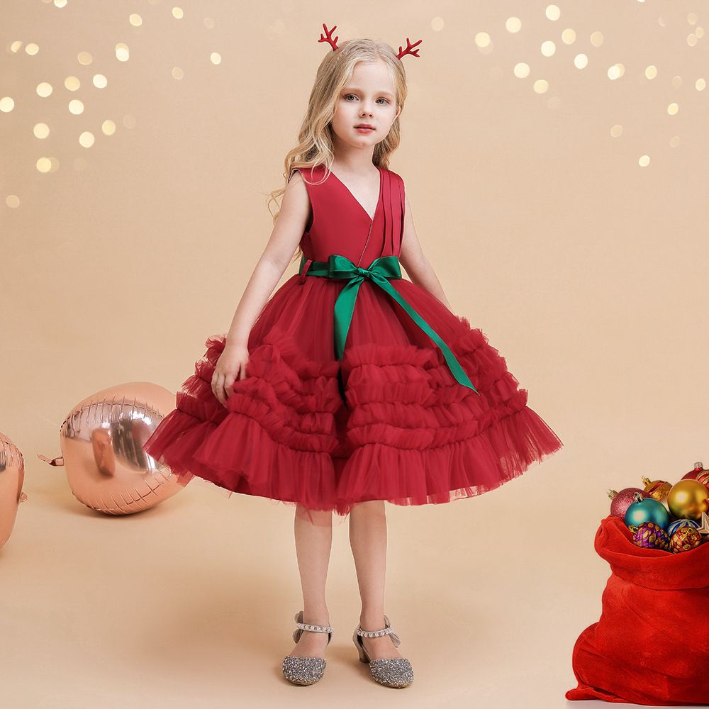7 Year Flower Ball Gowns Kids Puffy Pageant Princess Party Wear Dresses For Girls