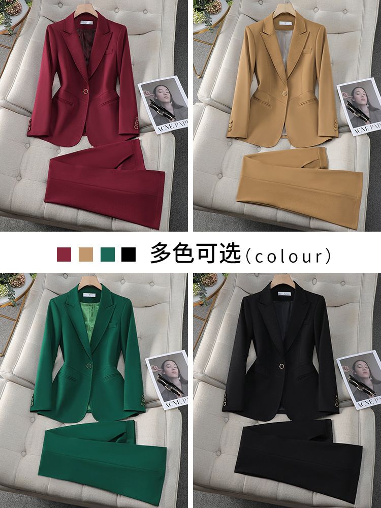 High quality fashion women's sports jacket business Tailcoat women's formal Blazer and trousers two-piece suit