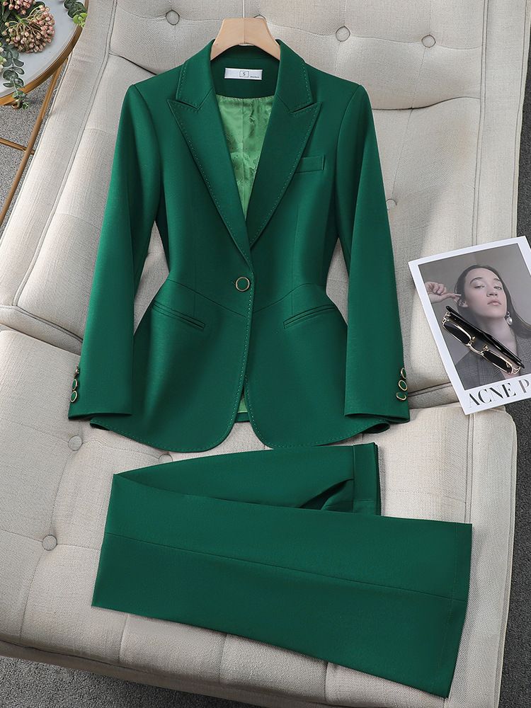 High quality fashion women's sports jacket business Tailcoat women's formal Blazer and trousers two-piece suit