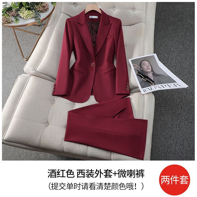 High quality fashion women's sports jacket business Tailcoat women's formal Blazer and trousers two-piece suit