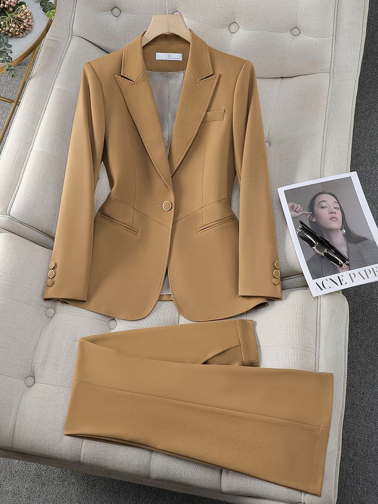 High quality fashion women's sports jacket business Tailcoat women's formal Blazer and trousers two-piece suit