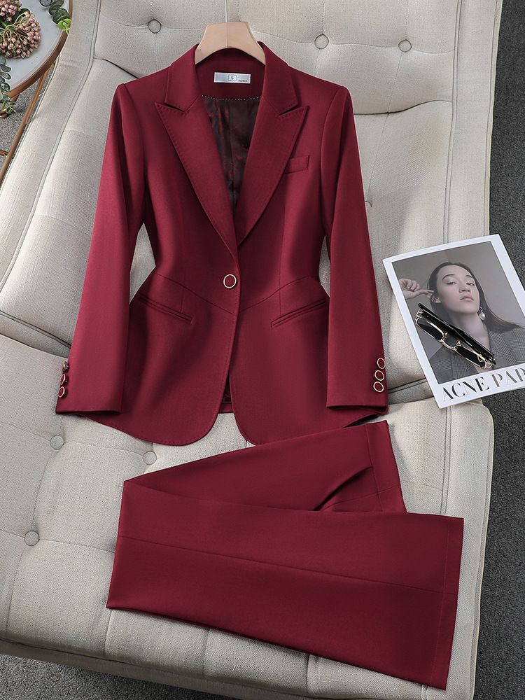 High quality fashion women's sports jacket business Tailcoat women's formal Blazer and trousers two-piece suit