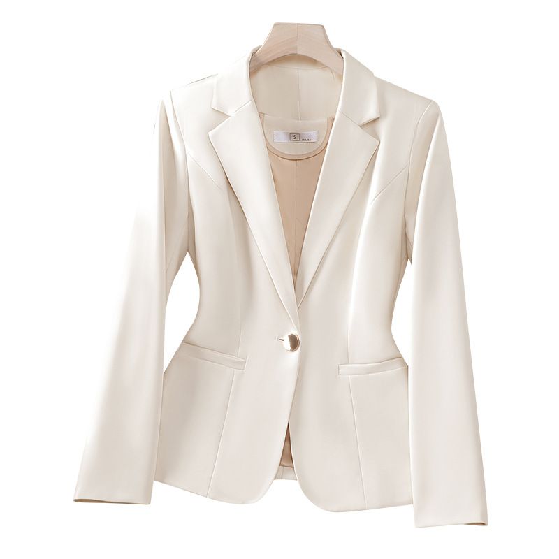 Wholesale Fashion Spring Autumn Ladies Blazer Suit Elegant Solid Color Lapel Collar Slim Fit Jackets Office Blazer For Women