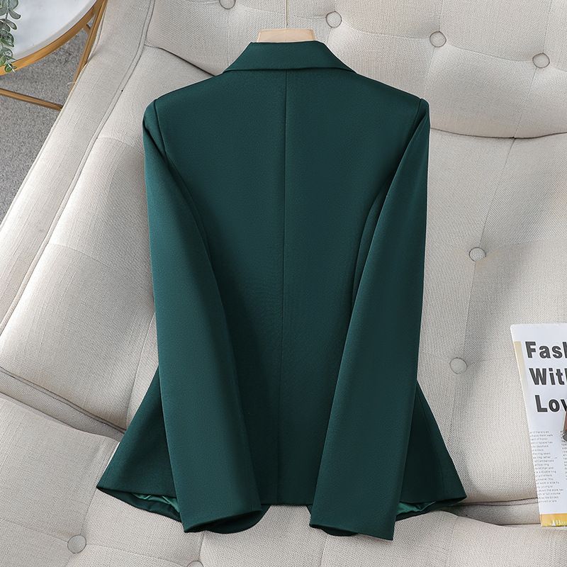 Wholesale Fashion Spring Autumn Ladies Blazer Suit Elegant Solid Color Lapel Collar Slim Fit Jackets Office Blazer For Women