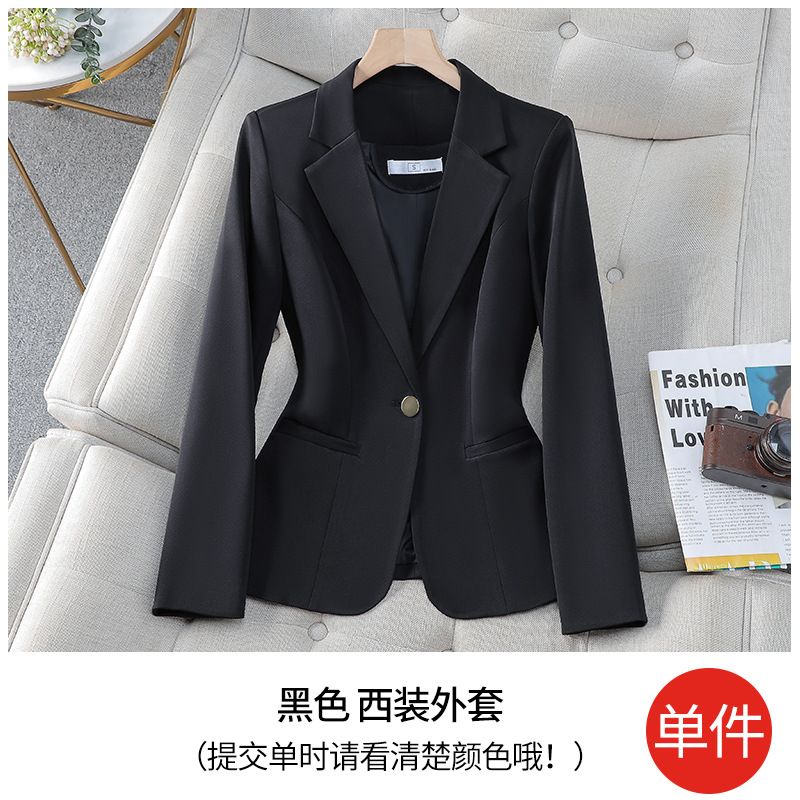 Wholesale Fashion Spring Autumn Ladies Blazer Suit Elegant Solid Color Lapel Collar Slim Fit Jackets Office Blazer For Women