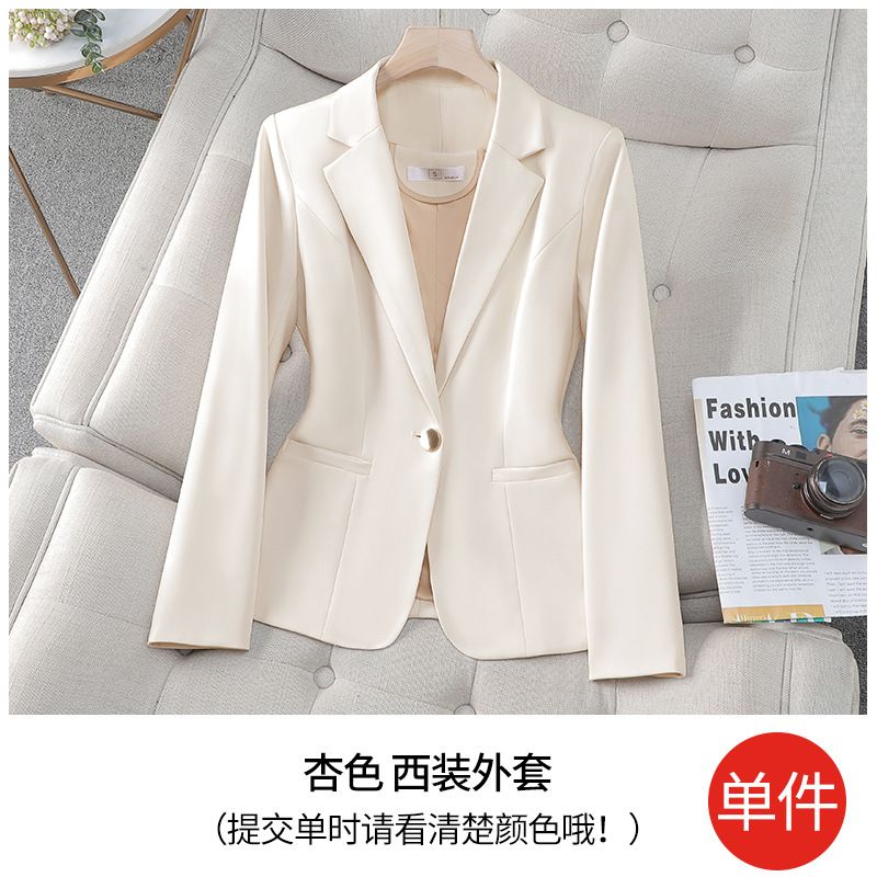 Wholesale Fashion Spring Autumn Ladies Blazer Suit Elegant Solid Color Lapel Collar Slim Fit Jackets Office Blazer For Women
