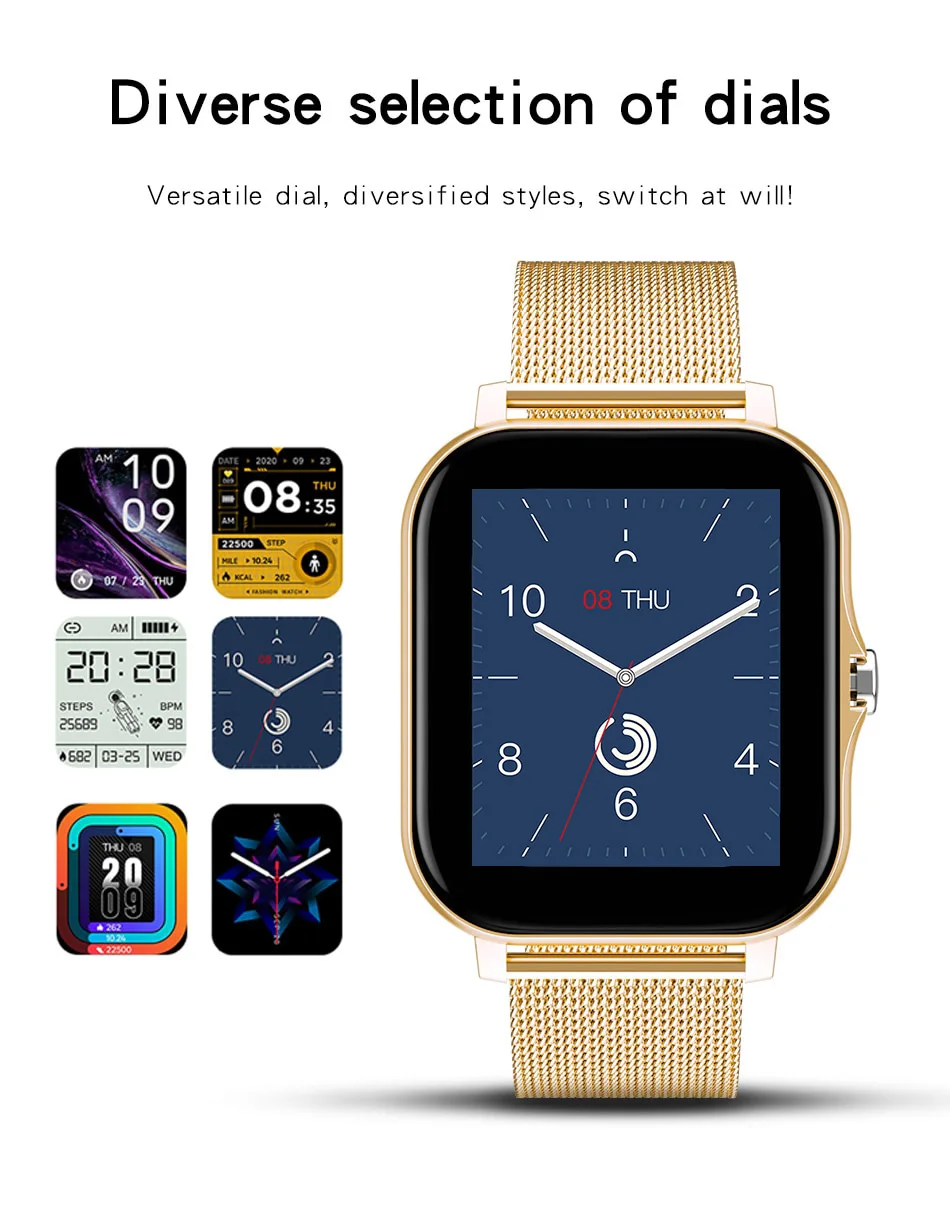 Smart Watch For Men Women Gift 1.44" Screen Full Touch Sports Fitness Watches Bluetooth Calls Digital Smartwatch Wristwatch