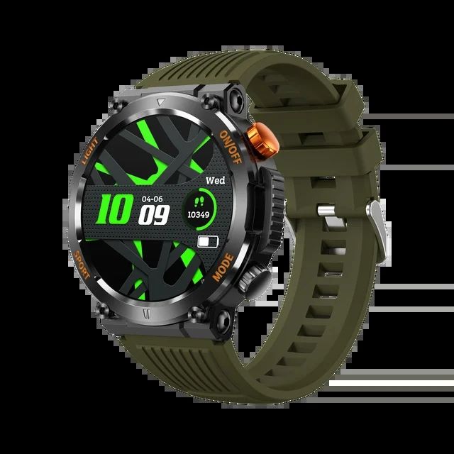 V68 Outdoor SmartWatch 1.46'' IPS Screen Compass Heart Rate Monitor Sleep Tracker Watches Multiple Sport Modes Fitness Watch
