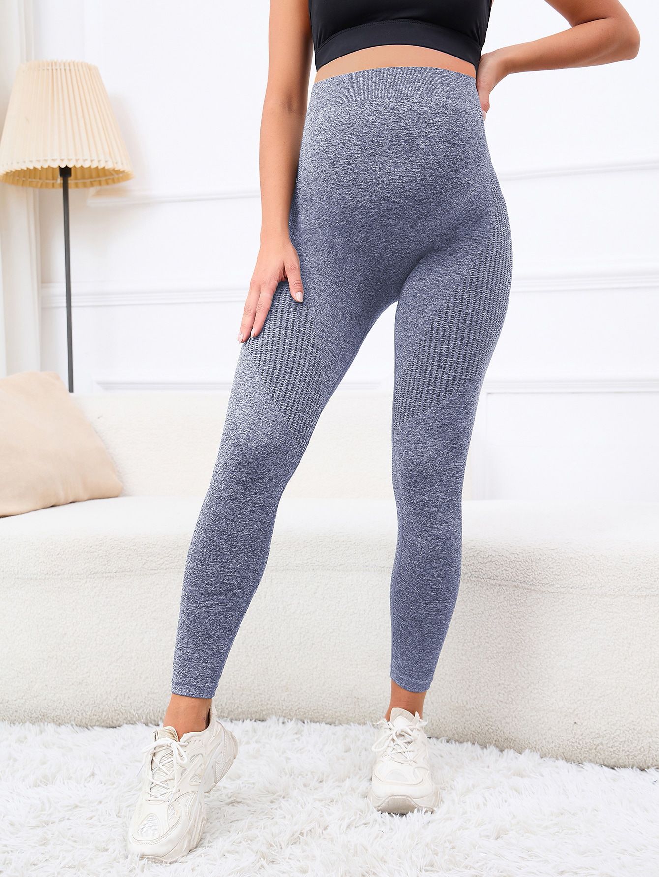 Elastic High Waist Maternity Leggings Skinny For Pregnant Women Belly Support Postpartum Leggins Body Shaper Fitness Trousers