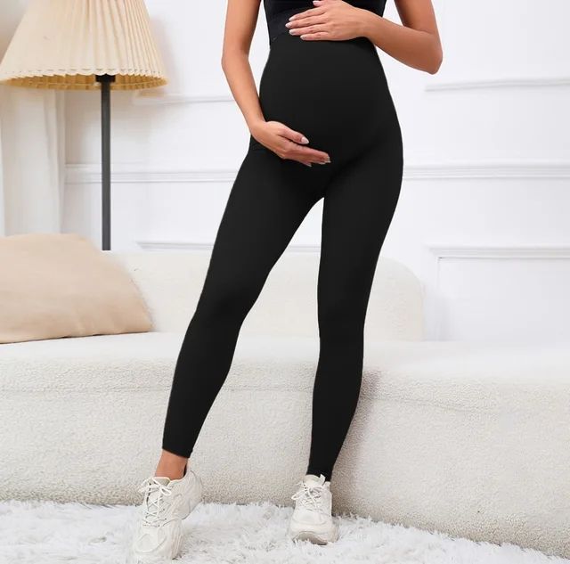 Women's Maternity Leggings Over The Belly Full Length Pregnancy Yoga Pants Active Wear Workout Leggings