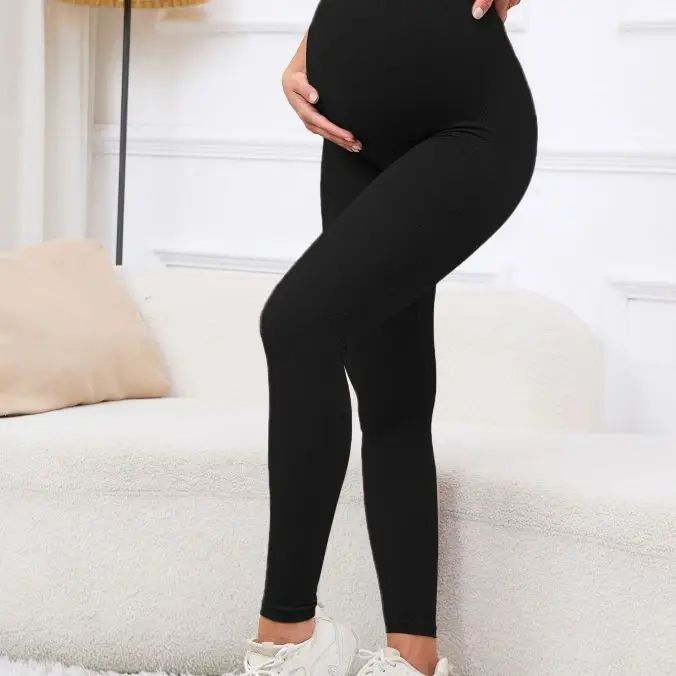 Women's Maternity Leggings Over The Belly Full Length Pregnancy Yoga Pants Active Wear Workout Leggings