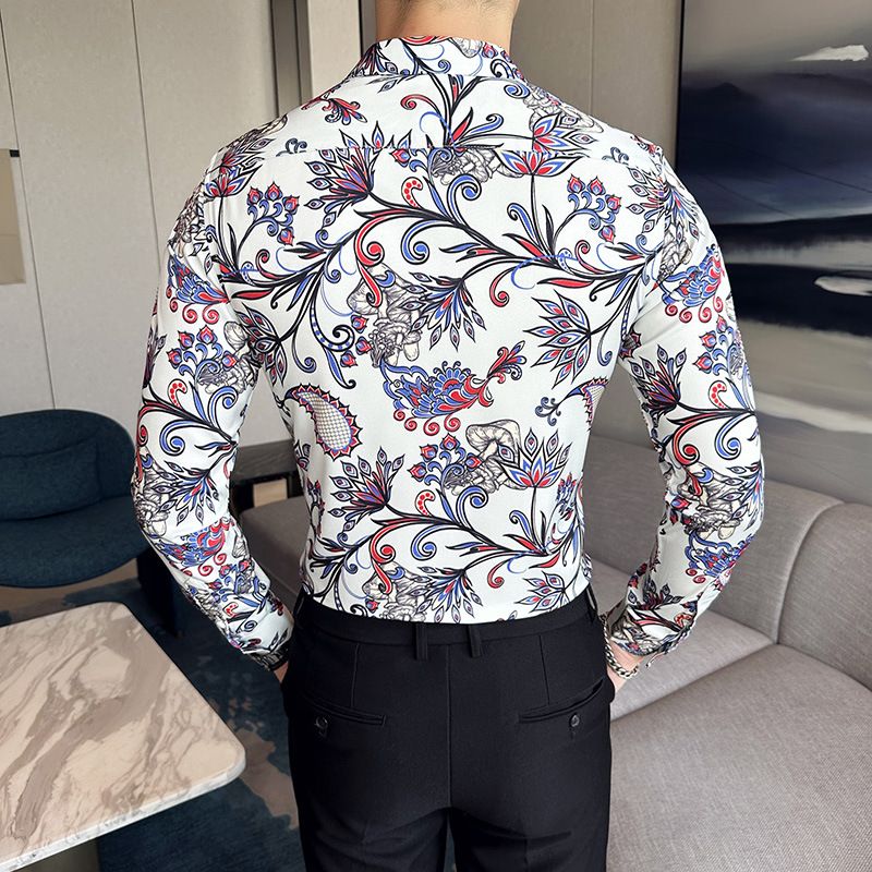 Cotton Button Down Shirts Long Sleeve Striped casual dresses Shirts For Men