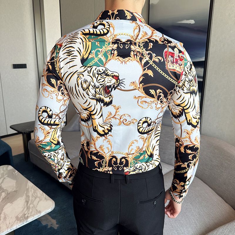 Men's Shirts New Fashion Long Sleeve Shirt Plus Size Single Button Turn Down Spring Men Clothing