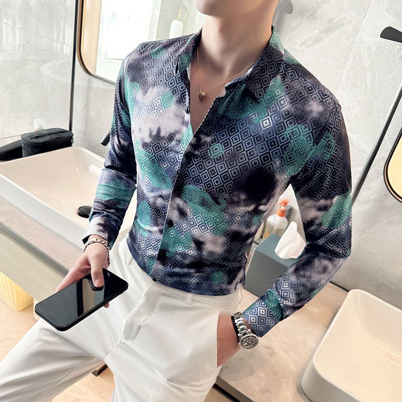 custom Contrast Hot Sale Mens long sleeve dress shirt organic cotton business shirt solid color