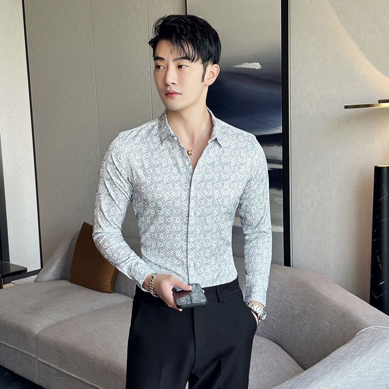 custom Contrast Hot Sale Mens long sleeve dress shirt organic cotton business shirt solid color