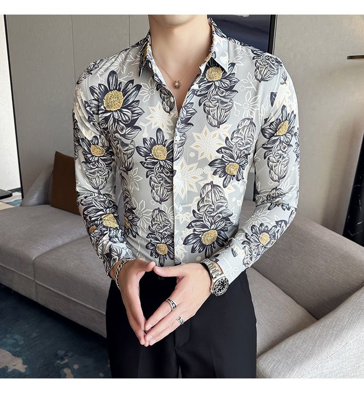 shirt men's long-sleeved Slim-free solid color professional business dress white men's suit shirt sweater T-shirt