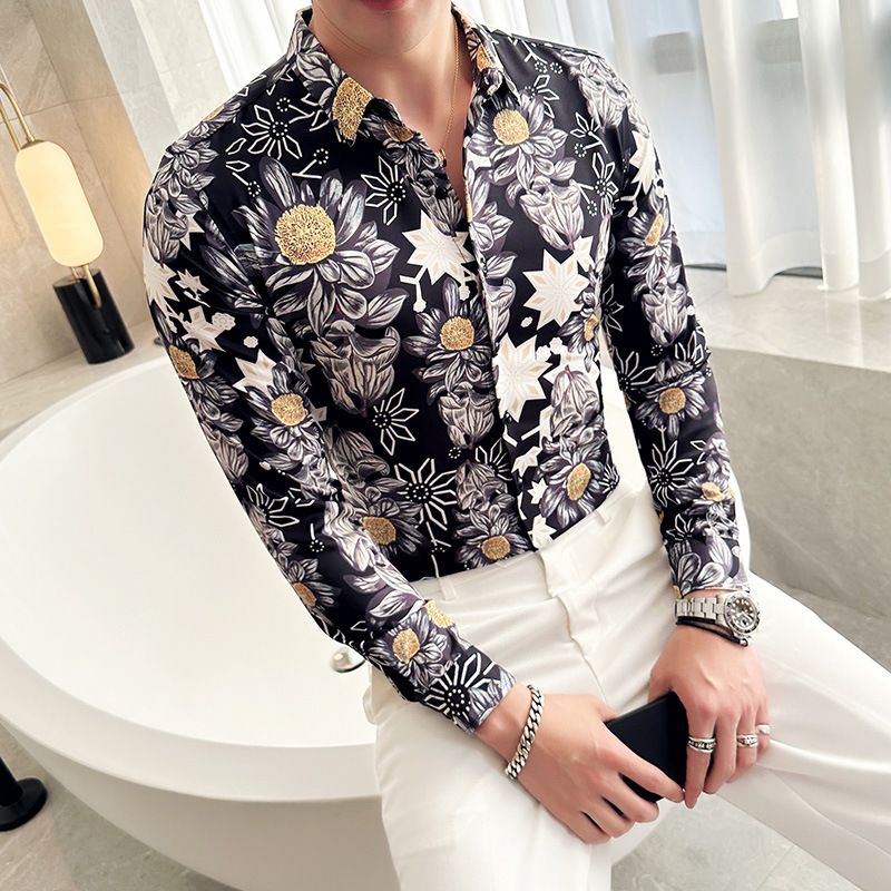 shirt men's long-sleeved Slim-free solid color professional business dress white men's suit shirt sweater T-shirt