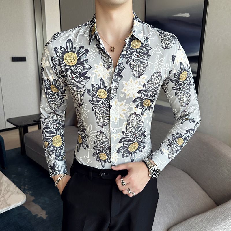 shirt men's long-sleeved Slim-free solid color professional business dress white men's suit shirt sweater T-shirt