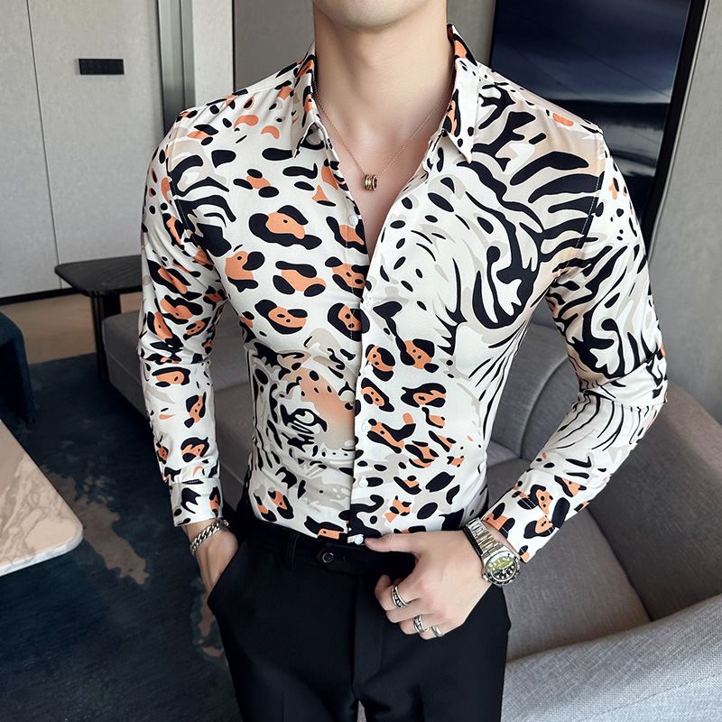 men's long-sleeved Slim-free professional business dress white men's suit shirt sweater T-shirt