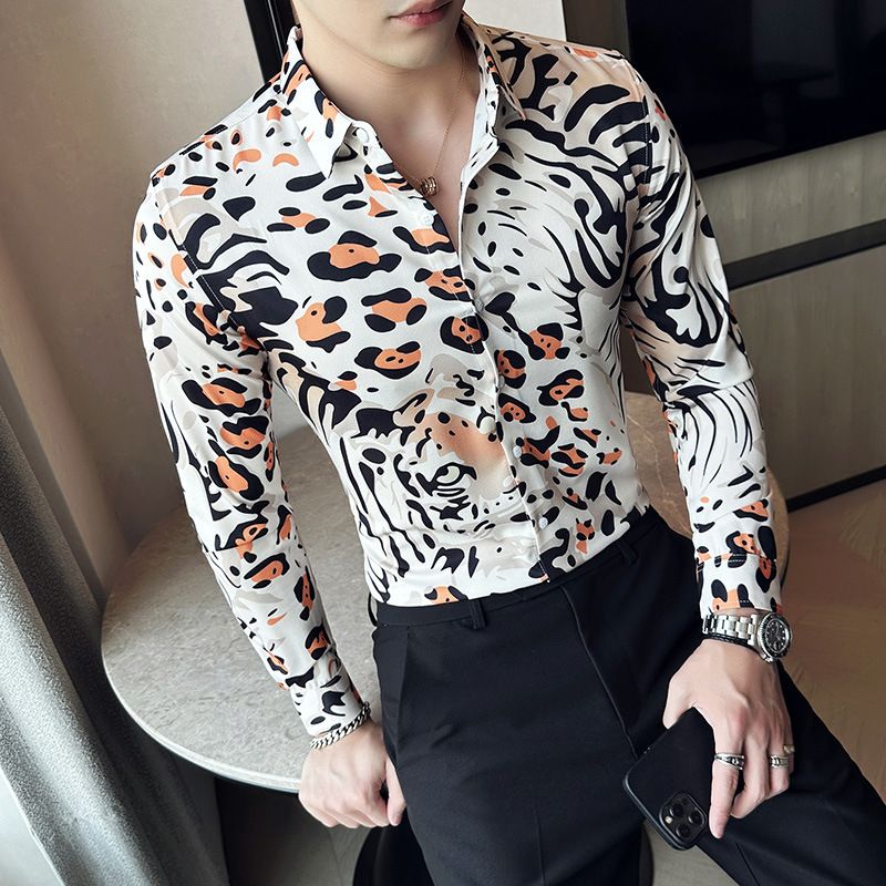 men's long-sleeved Slim-free professional business dress white men's suit shirt sweater T-shirt